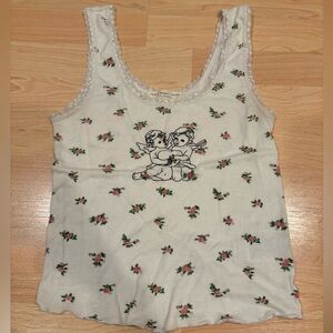 Urban Outfitters Lace Floral Angel Crop Tank